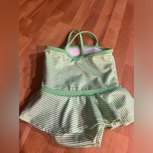 Circo adorable ruffled pin stripe with bows bathing suit - Picture 3 of 3